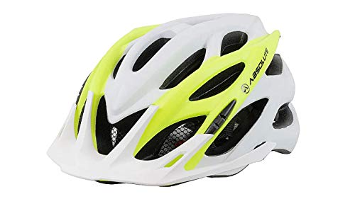 Capacete Ciclismo Bike Absolute Wild Mia Led Pisca Viseira Branco Amarelo Fosco