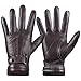 Potopok Winter Sheepskin Leather Gloves for Men, Warm Touchscreen Texting Gloves with Soft Cashmere Lining, Fashion Driving Gloves for Outdoor Sports(Brown-XL)