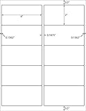 100 Sheet Pack 1000 Labels Total Standard Address Labels 4x2 Use with Word Templates and Laser Inkjet Printers