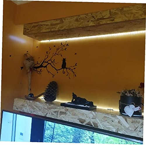 ST4U Cat on Long Ramo di Albero Adesivi per Pareti...