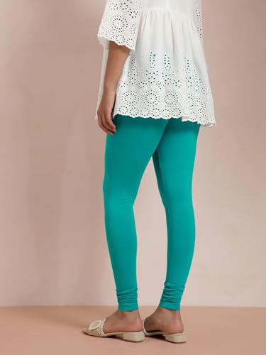 Image of TWIN BIRDS Tailored Cut and Classic Fit Super Stretchable Elastane Fabric Churidar Leggings for Women