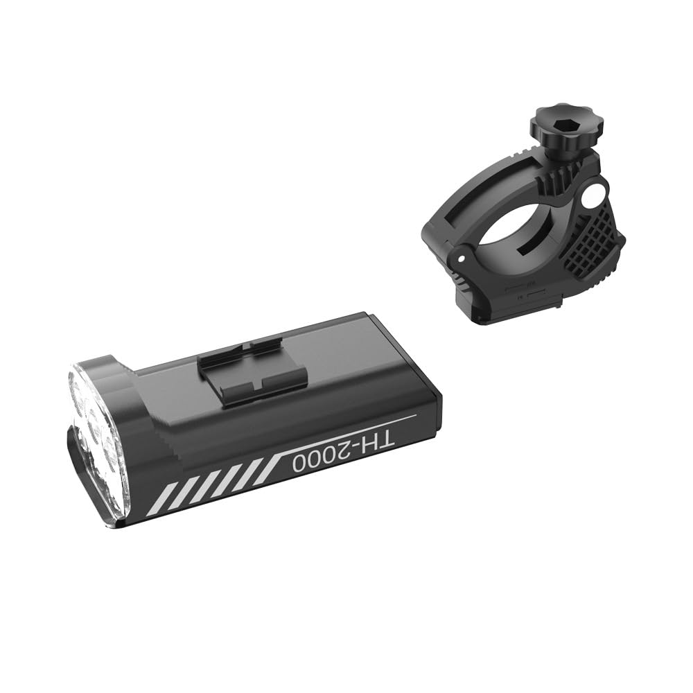 Oświetlenie rowerowe, reflektory rowerowe na zewnątrz Pojemność baterii 10000Mah 5 trybów oświetlenia można przełączać USB Akumulator Nadaje się do jazdy na rowerze nocnym