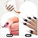 YUXIANLB U Shape Nail Polish Protector, 10 Sheet 100 Pieces Disposable Peel Off Nail Stickers for Nail Painting, Cuticle Protector Tape Nail Guards Spill Proof Stickers Stamping Tool for Nail DIY