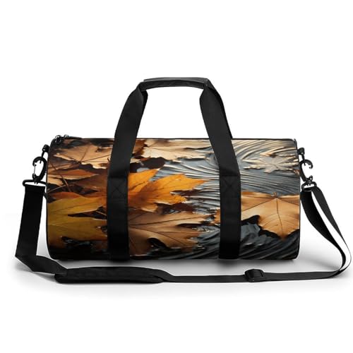 Gym Bag For Women Men Lightweight Fall Leaves Print Duffel Bag Personalized Travel Bags For Travel Sports