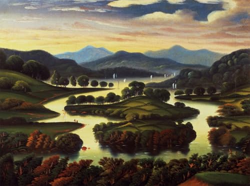 Toile moderne paysage d'artiste pour décoration salon élégante