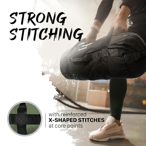 Yes4All Sandbags for Working Out, Adjustable Sand Bags for Weight Training with Handles, Multiple Colors & Sizes 5-200lbs4