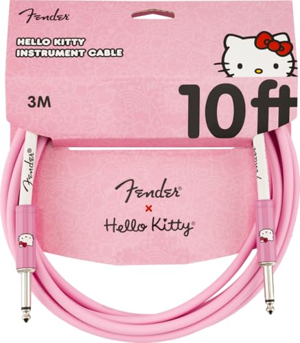 Fender® x Hello Kitty® - Cable para instrumentos de 10 pies, color rosa