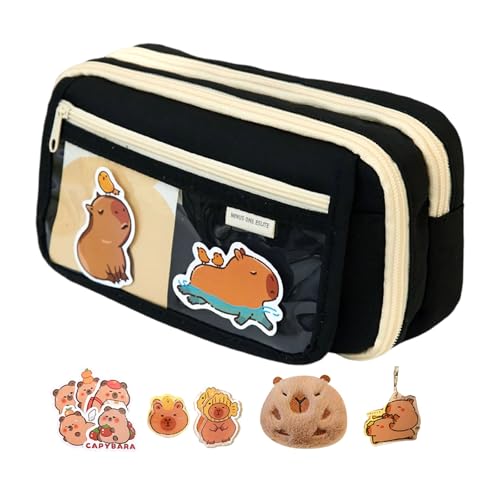 HDOYTXXM Estuche de lápices de alta capacidad 9 capas bolsa de lápices de lona bolsa para lápices PENISIERIKER vástago cosmético para escuela oficina maletín de tela multifuncional, Bolsa de lápiz