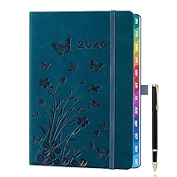 2026 Diary A5 Week To View 2026 Diaries From January 2026 To December 2026 Planner Organiser Week To View Diary 2026,UK Holiday, Spiral Bound, Elastic Pen Holder(Navy Blue