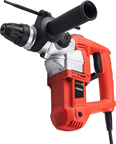 Meister Pneumatischer Bohrhammer 900 Watt, PH900M - SDS-Plus Aufnahme - 3,5 Joule Schlagenergie - Zusatzhandgriff & Tiefenanschlag / Bohrmaschine mit Hammerwerk / Kombihammer / 5402860 Rot – Bild 4