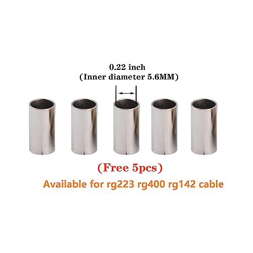Conector BNC hembra para cable coaxial 5 unidades miniatura 3