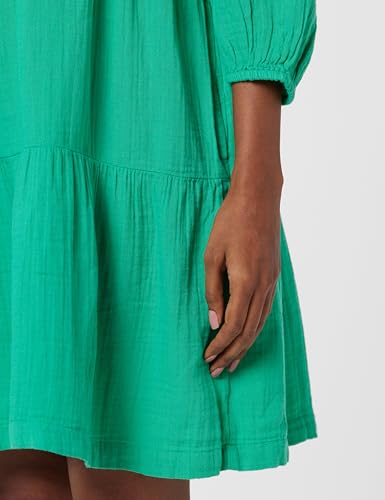 Image of Gap Women Regular Fit Tiered Mini Belted Gauze Casual Dress