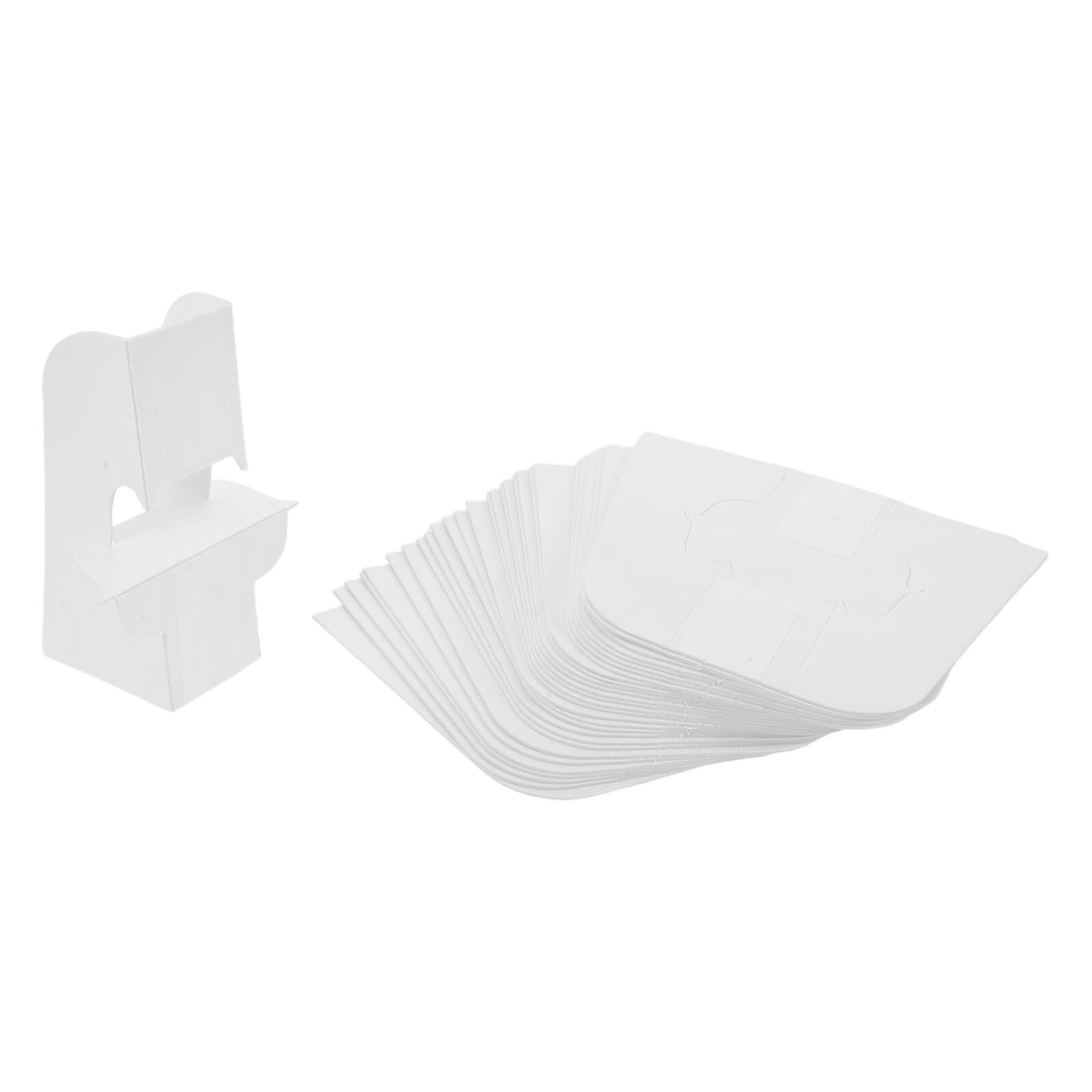 Toyvian Chevalet Photo en Carton Blanc 12 CM Lot de 100 Pièces Support Présentoir Stable pour Cadres et Panneaux Présentoir en Carton Léger Exposition et Bureau