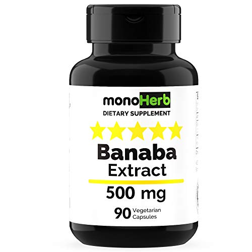 Banaba Extract 500 mg per Capsule - 90 Vegetarian Capsules - 2% Corosolic Acid
