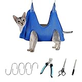 Cat and Dog Grooming Hammock, Cat and Dog Grooming Supplies with Grooming Sling, Nail Clippers, Nail