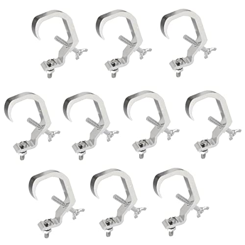 10Pack Stage Light Clamps Hook ,45 lb Load Capacity Aluminum Alloy Truss C-Clamp,Fit 25-55mm OD Tube for DJ Lighting Projector Par Lights Spot Lights Stage Lighting Accessories