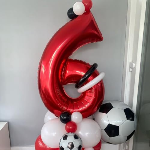 Image of Red 1 Number Balloons,40 Inch 1 Balloons Foil Mylar Helium Big Red 1 Balloon Number for Birthday Party Anniversary Decorations