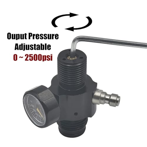 Régulateur de pression pour réservoir d'air comprimé M18 x 1.5 ajustable 0-2500 psi - 4
