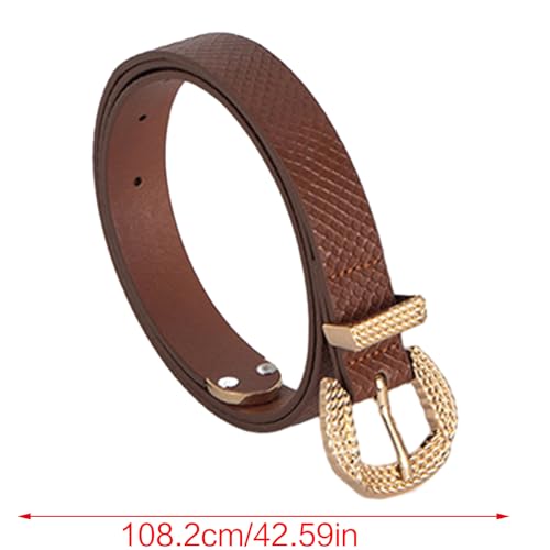 Women PU Belt Casual Metal Buckle Waist Belt Elegant Pin Buckle Waistband Adjustable Belt Female Clothing Accessories3