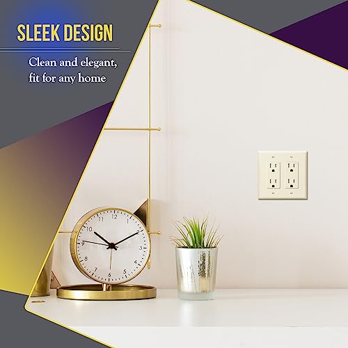 Image of ENERLITES 2-Gang Mid-Size Decorator Switch Outlet Wall Plate Cover, 1 Pack