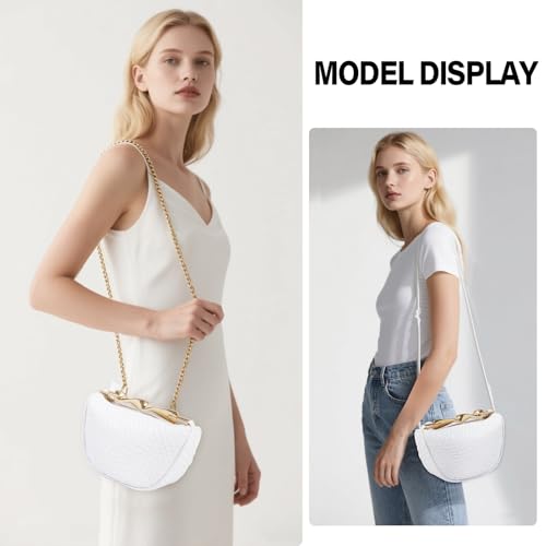 SKYK Crossbody Bags for Women Trendy Mini Satchel Handbags PU Leather Shoulder Bag Top Handle Purse with 2 Straps3