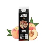 Little Mixers White Peach Purée (1kg) | Real Fruit Purée for Cocktails, Desserts and Baking | Ready-to-Use, Rich Natural Flavour