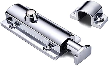 Secure Sliding Door Lock - Heavy-Duty Security Latch & Barrel Spring Bolt for Windows & Doors - Privacy Lock with Durable Red Bronze Finish