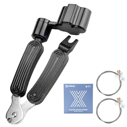 Zachary Guitar String Winder, 3 in 1 Multifunctional Guitar Maintenance Tool with Electric Strings, 10-46