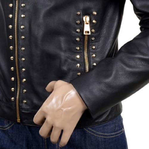 BLS Black Biker Soft Genuine Leather Fashion Studded Party Wear Jacket for Men3