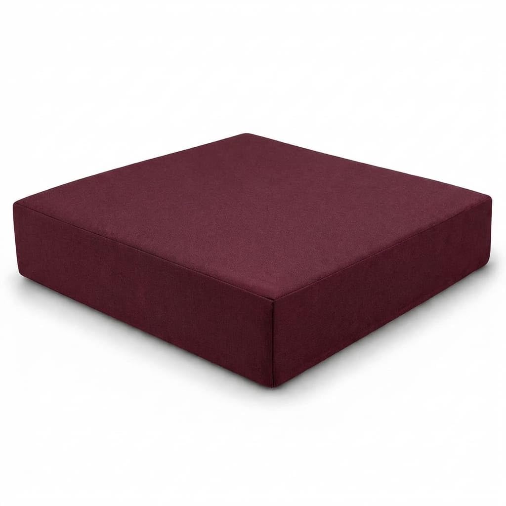 DREAMLAYER 1, 2 & 3 Seater Replacement Rattan Cushion Pads – Fits California Style Outdoor Furniture, Water Resistant Patio Sofa Cushions for Garden & Conservatory (Burgundy, 50x50x10cm)