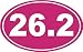 Full Marathon 26.2 Car Decal Window Sticker PINK