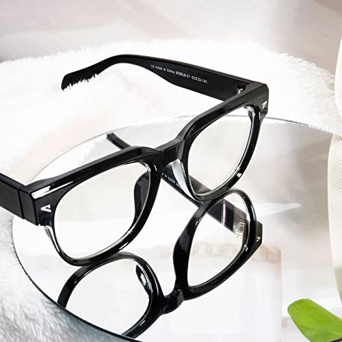 Image of VISOONE Square TR90 Blue Light Blocking Glasses with Anti Glare Computer Glass Woman and Men SAGE