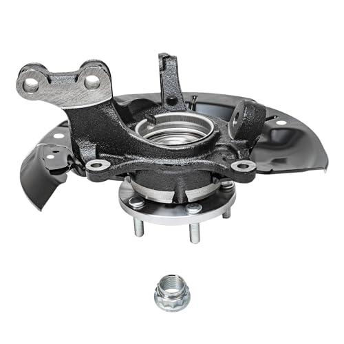 Image of Detroit Axle - AWD Front 2pc Steering Knuckles for 11-17 Toyota Sienna, 2 Steering Knuckles & Wheel Hub Bearing Assembly 2011 2012 2013 2014 2015 2016 2017 Replacement