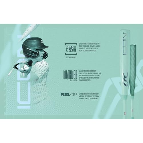 Rawlings | 2026 | ICON Baseball Bat | BBCOR | 2 5/8" Barrel | 33" | -3 - image 3