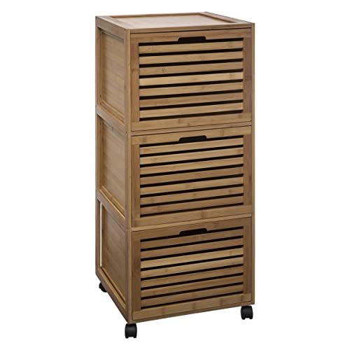 5 five simply smart Meuble Colonne 3 tiroirs Bambou Sicela