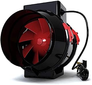 BLACK ORCHID 6 Inch - 150 mm diameter Bathroom Inline Extractor Fan Universal Quiet Operation Air Diffuser Smell Odor Temperature Powerful Kitchen Office