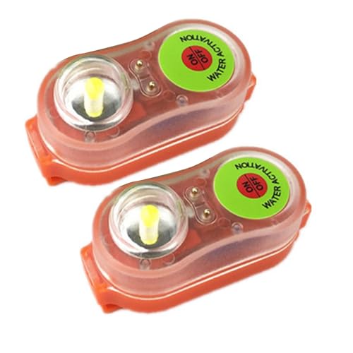 Luz de localización automática - Indicador de posición marina LED de 2 pćs, Locutador brillante activado por agua | Luz de seguridad autosuficiente, luz LED de kayak de botes, luz de señal impermeable