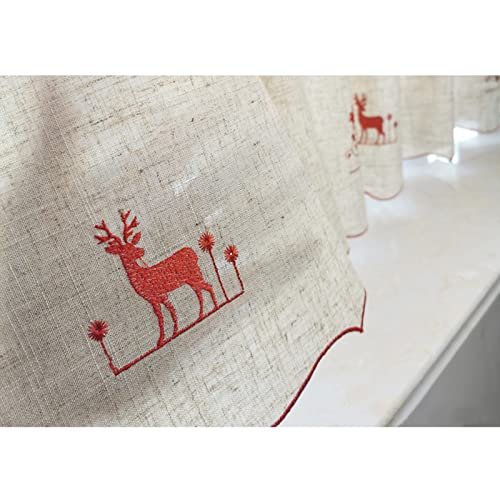 Demi rideaux de cuisine aspect épuré texture jute