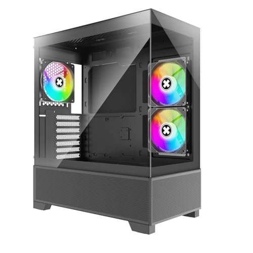 Gabinete Xilence X218.ARGB para PC Gaming, Torre Midi ATX, 3 Ventiladores ARGB PWM, Negro miniatura 1