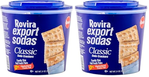 Rovira Export Soda Crackers, 21 oz. Bucket - A Perfect Snack - Great with Tuna Fish Dip or the Conchita Guava Preserves (Pack of 2)