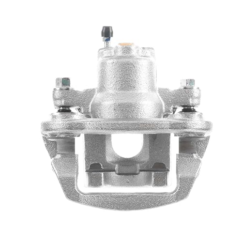 Image of Detroit Axle - Rear Right Brake Caliper for 04-06 RX330, 07-09 RX350, 06-08 | RX400h, 06-07 Toyota Highlander Hybrid Disc Brake Caliper w /Bracket Replacement Passenger Side Assembly