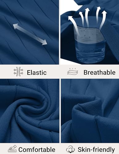 Image of COOFANDY Mens Polo Shirts Short Sleeve V Neck Knit Shirts for Men Casual Old Money Clothes Mens Golf Shirt