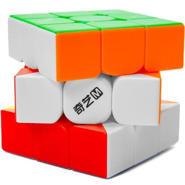 Image of QiYi Warrior M 3x3 Magnetic Stickerless Speed Cube - Smooth Turning Puzzle with Factory Magnets, Anti-Stick Design & Durable Frosted Surface - 56mm Lightweight 3x3x3 for Beginners & Practice