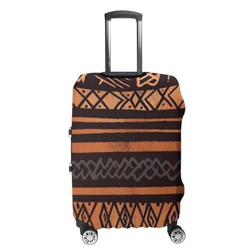 African Mud Cloth Tribal Luggage Cover, Washable Elastic Suitcase Cover Protector Fit 18-32 Inch Luggage4