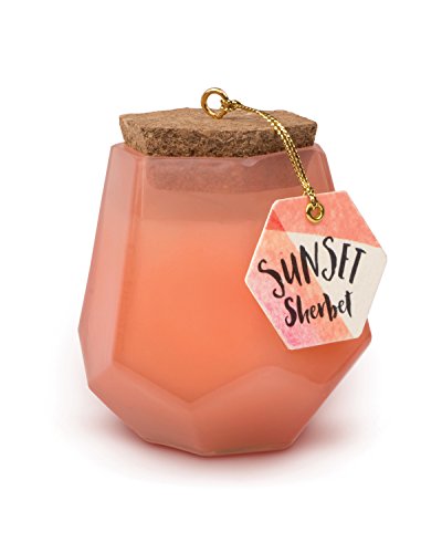 Paddywax Sherbet Wax Candle in Orange Milk Glass, Sunset Sherbert, 2.5 oz
