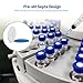 2mL Clear Autosampler Vials, HPLC & GC Sample Vials with Write-on Spot and Graduations, 9-425 Blue Polypropylene Screw Cap, Pre-Slit Blue PTFE & White Silicone Septa, 100 Pack