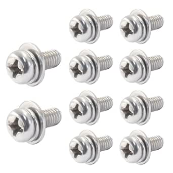Uxcell M4 X 40mm 304 Stainless Steel Phillips Hex Washer Self Tapping Screws 50 Pack