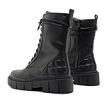 MTNG Botas Mujer Botas Mars 50188 Mujer | De Piel, con Interior sintético, caña Media y Punta Redonda | Botas Casual | Cierre con Cremallera | 50163 | Negro