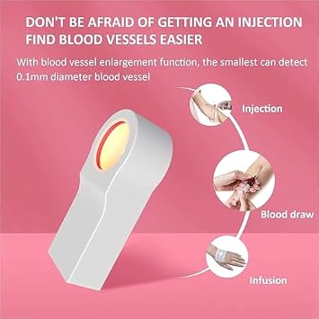 Vein Detector, Portable Handheld Infrared Vein Finder with 3X Magnification for All Skin Types, Fast-Clear Viewer for Nurses, Doctors, Clinics & Home Use