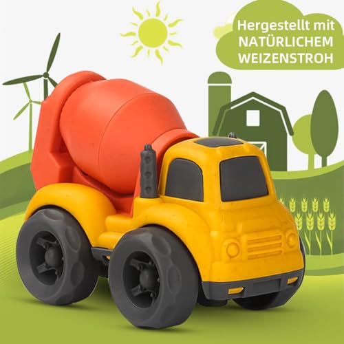 Cicili LKW Spielzeug ab 1 Jahr, nachhaltiger Bio-Kunststoff Kinder Set ab 2 Jahr Indoor Outdoor Sandspielzeug für Mädchen Jungen, Badewannenspielzeug Sandkasten (Grüner)